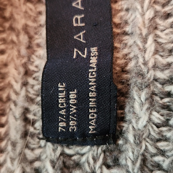 Zara gray and white knit open front cardigan - Picture 6 of 6